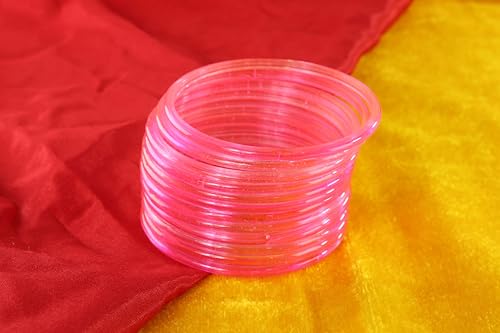 Image of STYOLLO Viral Jelly Transparent Plain Glass Chudi Set For Women & Girls | Traditional Bangle Set | Stylish Bangles For Girls | Ethnic Wedding, Festive & Daily Jewelry | Classic Designer Churi - Set Of 12