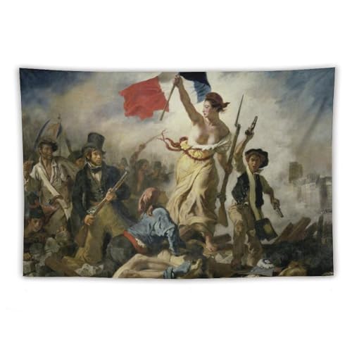 Liberty Leading The People by Eugène Delacroix Painting Art Poster