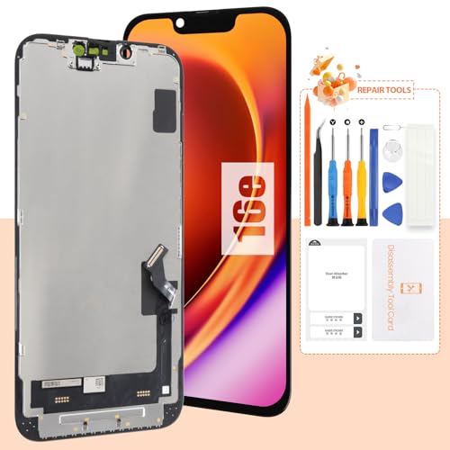 Écran iPhone 16E LCD tactile Incell noir compatible avec modèles A3212 A3409
