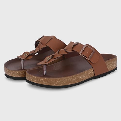 Image of Centrino Men's Berkin-Style Slip-On Sandals | Open Toe Design | Soft PU Footbed | Lightweight & Comfortable | Arch Support | On-Grip Sole | Casual Outdoor Wear (6867)