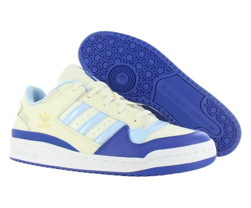 Image of adidas Forum Low CL Mens Shoes Size 11, Color: Cream White /Ludid Blue-Off-White