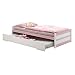 Produktbild IDIMEX Ausziehbett Lorena weiß/rosa 90x200 cm Bett mit Stauraum Tagesbett