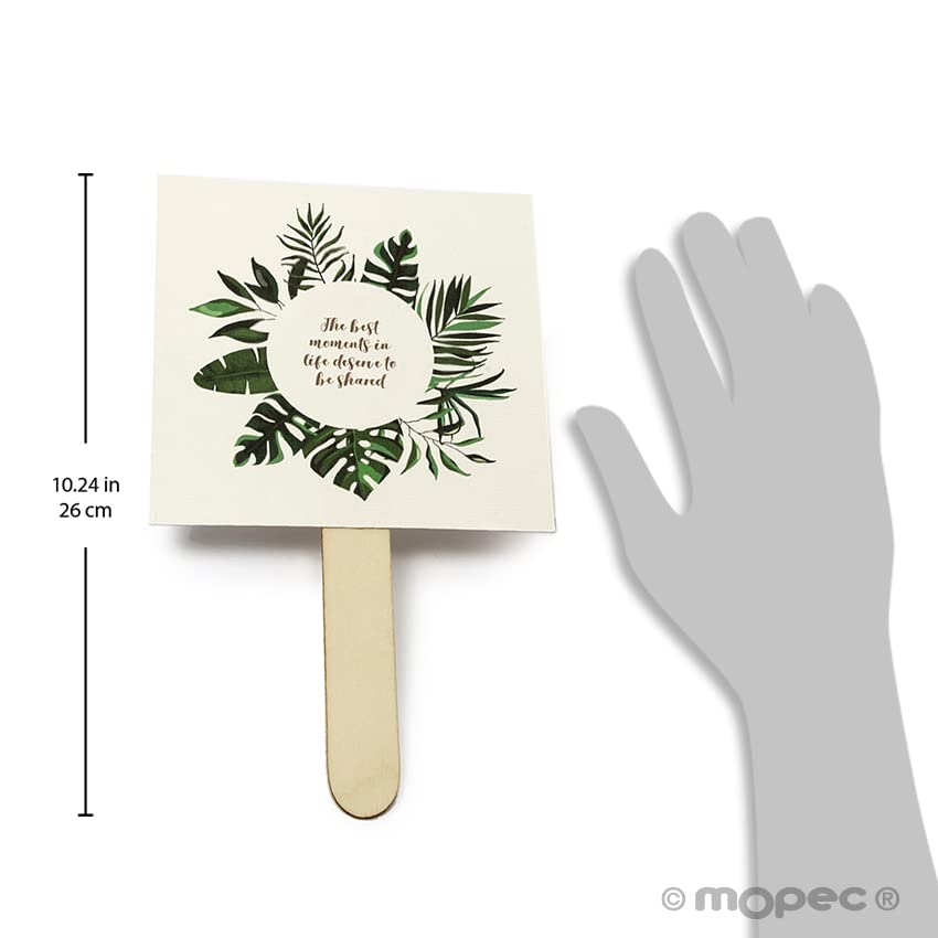 Éventail Motif feuilles « Best Moments… » Mopec de qualité