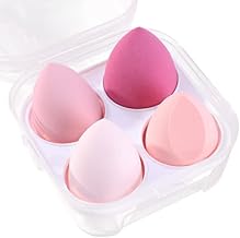 Makeup Sponge Puff Cushion Foundation Makeup Sponge Puff Foundation Astan (Pack of 4, Pink)