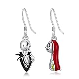 Shusukue Nightmare Earrings Jack and Sally Earrings Sterling Silver Halloween Christmas Valentine's