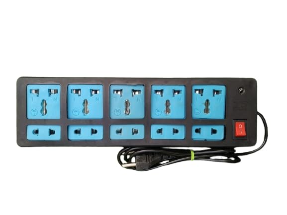 Tulti-Tasking for Home/Office, Comes with Safety Shutters 10 Pin Socket with 2 M Wire and 1 ON or Off Switch(Pack of 1)-image-19