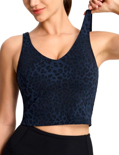 Image of THE GYM PEOPLE Womens' Sports Bra Longline Wirefree Padded with Medium Support