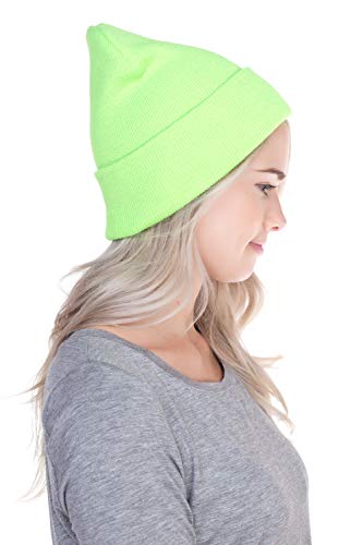 Image of Top Level Beanie Men Women - Unisex Cuffed Plain Skull Knit Hat Cap