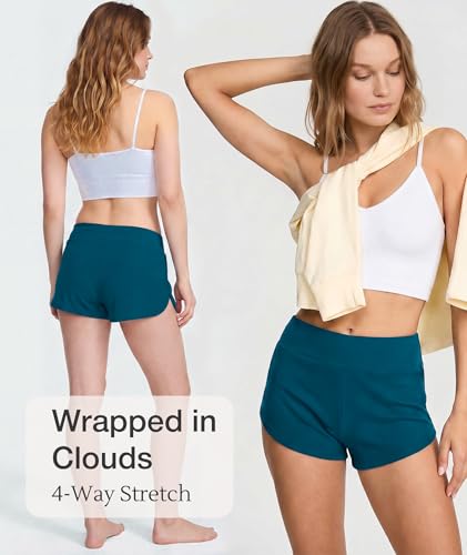 Image of LazyCozy Bamboo Viscose Sleep Shorts for Women, Soft Dolphin Lounge Shorts | Comfy Y2K Micro Mini Pajama Shorts, Lightweight Booty Shorts, Summer Pj Shorts, Knit Workout Shorts