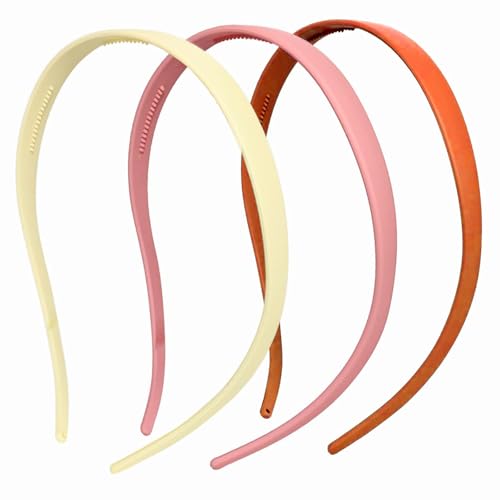 Lot de 3 bandeaux pour lunettes, pas de maux de tête, pour femme, serre-tête flexibles sans pression, lunettes de soleil, finition mate antidérapante, avec dents, pour le quotidien et porteurs de