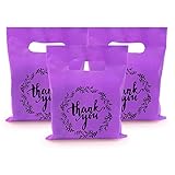 Bolsas de plástico de agradecimiento para regalos de fiesta, bolsas de dulces para galletas, para fiestas de cumpleaños, baby shower, boda, Navidad, jubilaciones (púrpura)