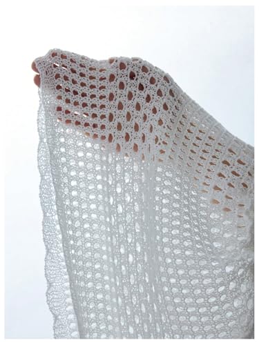 Women's Crochet Hollow Out Beach Skirts Knit Drawstring Front Sheer Mesh Swimsuit Coverups4