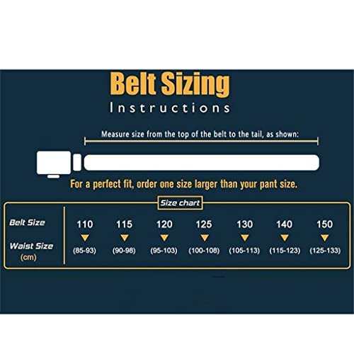 White Men Leather Belt Male Black Automatic Buckle Cowhide Leather Men Belt (Color : A Size : 120cm)3