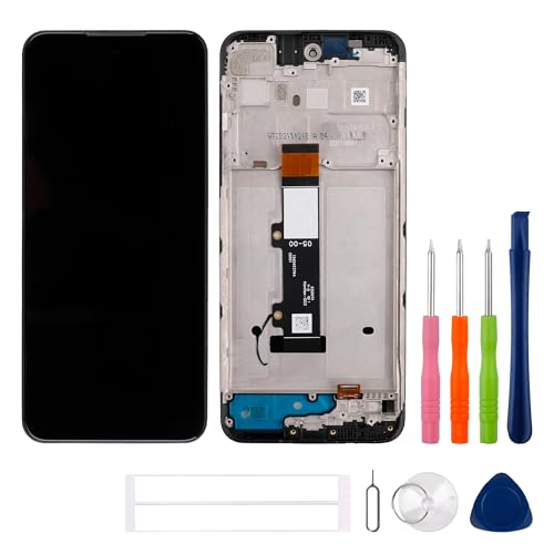 SWARK Pantalla LCD compatible con Motorola Moto G Power (2022) [6.5 pulgadas] (negro con marco) reemplazo de montaje de digitalizador de pantalla táctil + herramientas