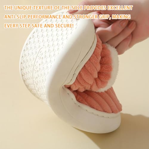 Pluffy Slipper Booties for Women Men Plush Warm Indoor Outdoor Shoes Comfy Slipper Fuzzy House Slippers3