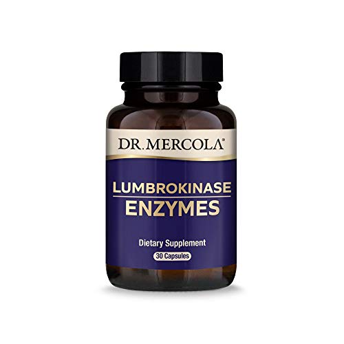 Dr. Mercola Lumbrokinase Enzymes Dietary Supplement, 30 Servings (30 Capsules), Supports Cognitive and Cardiovascular Health*, Non GMO, Soy Free, Gluten Free