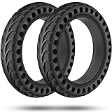 🟢 MATERIAL DE ALTA CALIDAD: este neumático de scooter eléctrico hecho de material de goma. Excelente rendimiento antichoque y presión de amortiguación debido al diseño especial hueco. La superficie ranurada proporciona un excelente agarre, presión a prueba de explosiones y resistente, resistente a la abrasión Ligero y duradero.