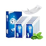 5D Zahnaufhellung Strips Professional Teeth Bleaching Stripes, Zähne Aufhellen Bleichen für Weiße Zähne, Zahnbleaching Set mit Minze, Plaque Entfernen Zahnaufheller, Zahnweiss Bleaching Effekt