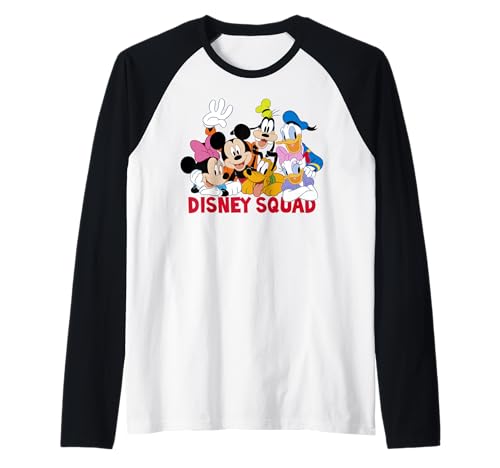 T-shirt baseball Disney Mickey et ses amis en coton bicolore à manches raglan