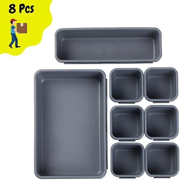 Mr. Pen- Magnetic Bag Clips 6 Pack & Drawer Organizer 8 pcs