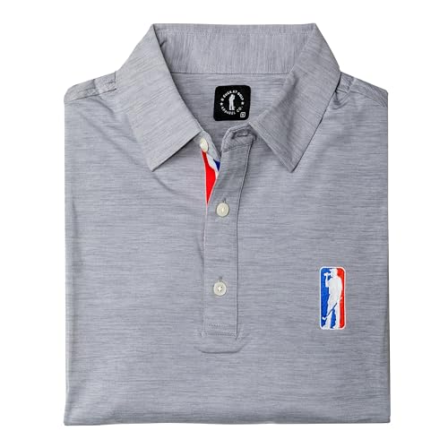 U Suck at Golf Men’s Golf Polo - Dry Fit Golf Polo Shirts for Men - High Performance Golf Club Apparel Company (Amatuer Tour Grey, 2XL)