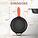 NutriChef 12-Inch Cast Iron Skillet w/Lid - Pre-Seasoned, Oven Safe, Nonstick, Cool-Touch Silicone Handle, For All Cooktops - NCCI12