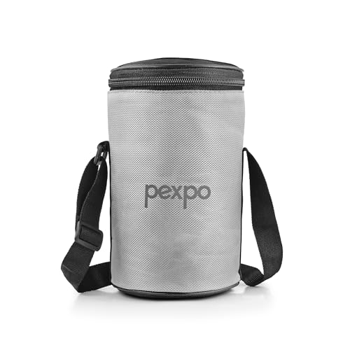 Image of Go24 pexpo Marvel-3 Stainless Steel Meal Box with 3 Containers (2 * 280ml & 430ml), 1 Spoon & Bag - Grey & Black|BPA Free Lid | Leak Proof | Lunch Box for Office Men and Women