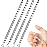 Beavorty 8 Pcs Cuticle Remover Tool Nail Gel Cuticle Pusher Cuticle Pusher Remover Nail Peeler Scraper Nail Pusher Tool Triangle Nail Polish Remover Cuticle Tools Mounter Stainless Steel