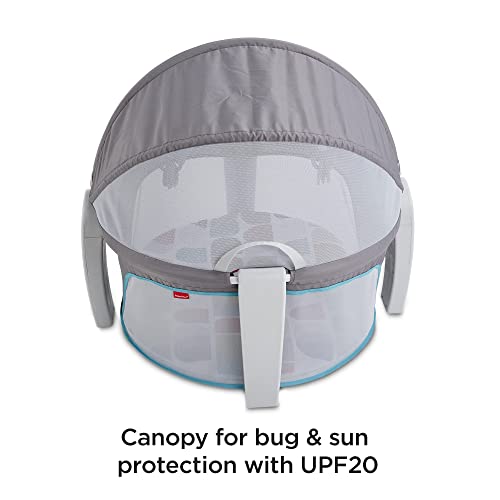 Fisher-Price Portable Bassinet And Play Space On-The-Go Baby Dome With Developmental Toys And Canopy, Color Climbers [Amazon Exclusive] #TOP2