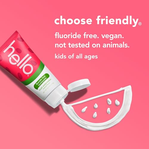 hello fresh watermelon fluoride free kids toothpaste 42 oz tube