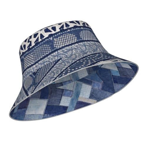 Image of Bucket Hat Beach Summer Sun Hat Reversible Fisherman Hats Double Sided Wearing for Women Men Boys Girls