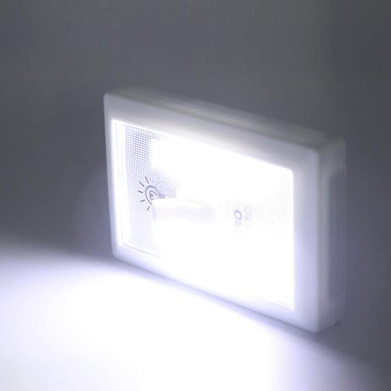 LINLUX Battery Operated Switch LED Lights, Portable Tap Light, Push Closet Light, COB LED Cordless Night Lights, Touch, Wall Mount Under Cabinet, Shed, Kitchen, Garage, Attic, RV(6 Pack)