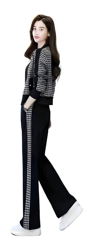 FELLAMO Women Stylish 3 PCs Western Set - Inner top, Jacket and trouser-111 Black Medium 2