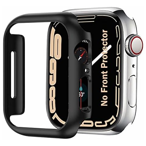 [41 MM] BOTOMALL Compatible Apple Watch Series 7/8 41mm [NO Screen Protector] Hard Cover Accessories Slim Guard Thin Lightweight Protective Bumper for iWatch -Black Cover