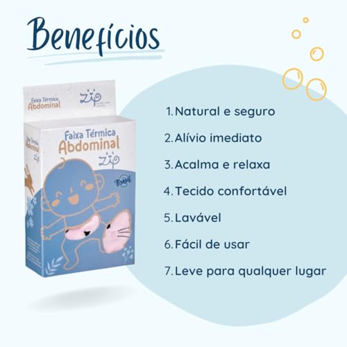 Bolsa Termica Faixa De Sementes Ervas Para Bebe Colica Gases Dor de Barriga (Azul)