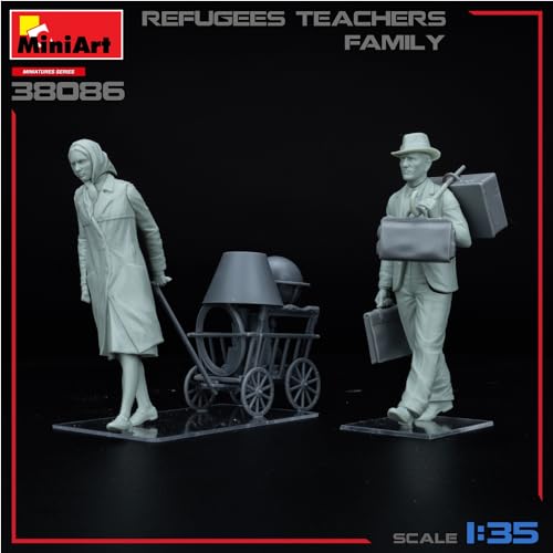 Miniart 1:35 - Refugees, Teachers Family, Molded Color, Small - Image 2