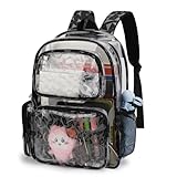 TINYAT Clear Backpack for Stadium Approved 12x6x12 School Transparent Backpacks for Women Men Large See Through Bag PVC Clear Stadium bag - Image 9