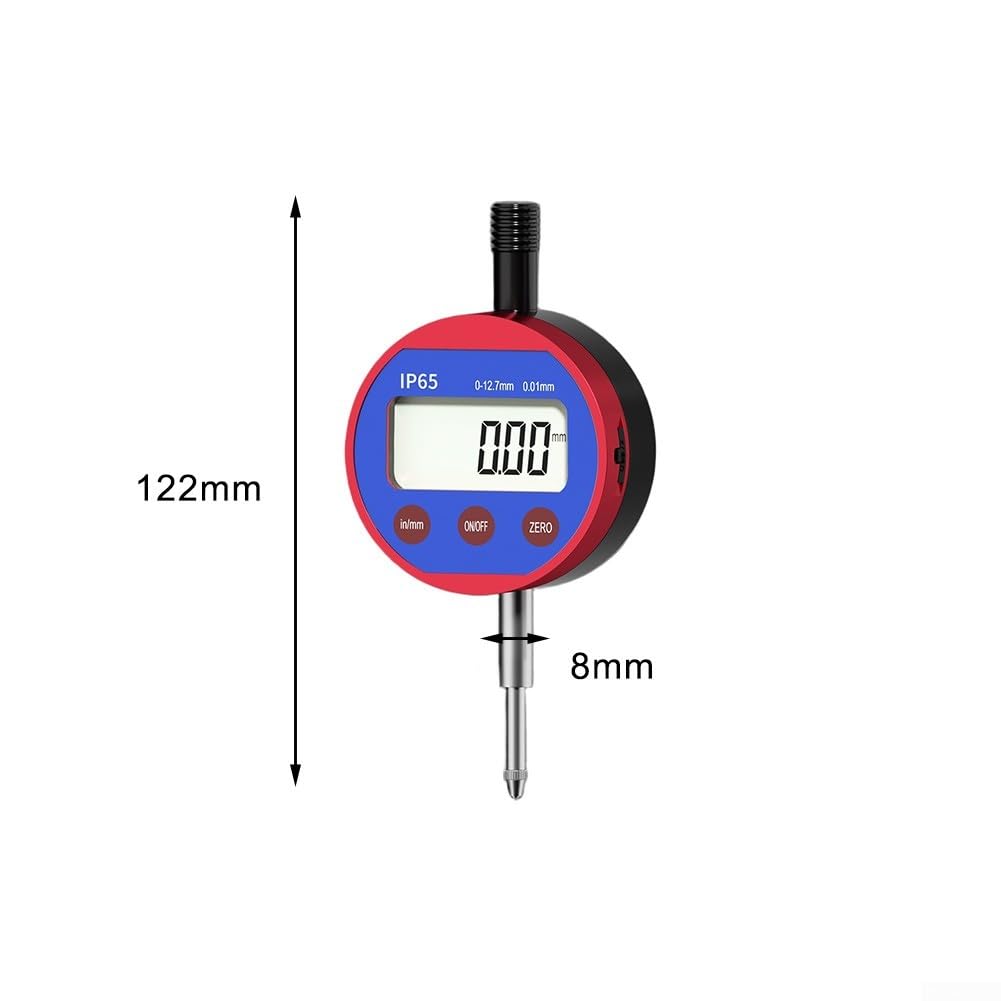 Medidor de altura digital con precisión de 5 μm, instrumento de medición LCD recargable para indicador de dial y micrómetro, resistente al agua, pantalla métrica/imperial, sondas M2.5 intercambiables