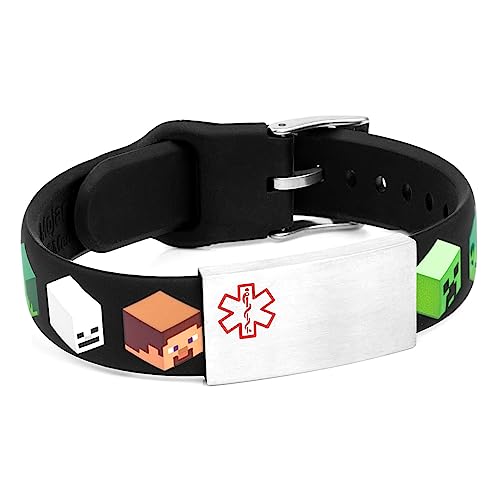 Minecraft Faces Medical Identification Bracelet