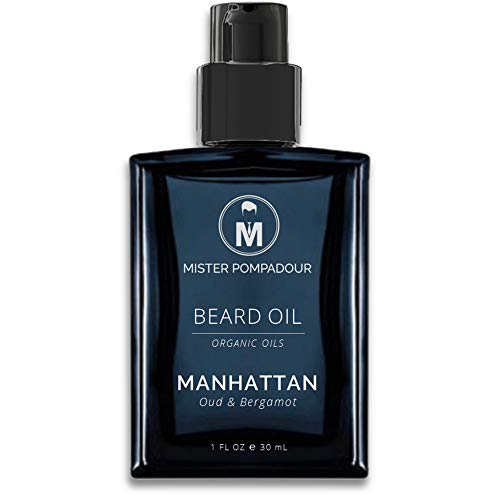 Mister Pompadour - MANHATTAN Beard Oil - with Natural Certified Organic Oils to Soften and Condition Beards & Mustaches