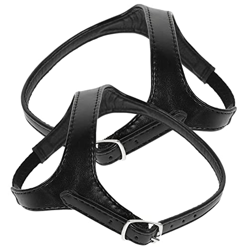 SUPVOX Cordones EláSticos Antideslizantes Para Tacones Altos, ImitacióN De Cuero, Negro Mate, Accesorios Para Zapatos De Mujer, Evita Deslizamiento Y Desgaste, Ideal Para Fiestas Y DecoracióN