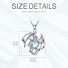 HARMONY BOLA Mothers Day Gifts Dragon Necklace 925 Sterling Silver with Moonstone Flying Dragon Pendant Jewellry Birthday Christmas Halloween Gifts for Women #4