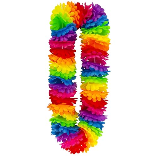 Collier de fleurs hawaïen accessoire costume carnaval et festival thématique
