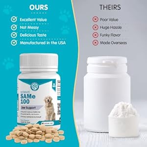   Wanderfound-Pets-Same-100-Liver-Support-for-Dogs-Same-S-Adenosyl-L-Methionine-Hepatic-Supplement-for-Liver-Brain-Support-Bacon-Flavored-Sam-E-Manufactured-in-The-USA-30-Chewable-Tablets