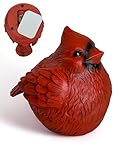 Gift Essentials Stocky Cardinal Garden Statue and Key Hider - Hides a Secret Extra Hidden Key Outside in Garden, Yard or Porch