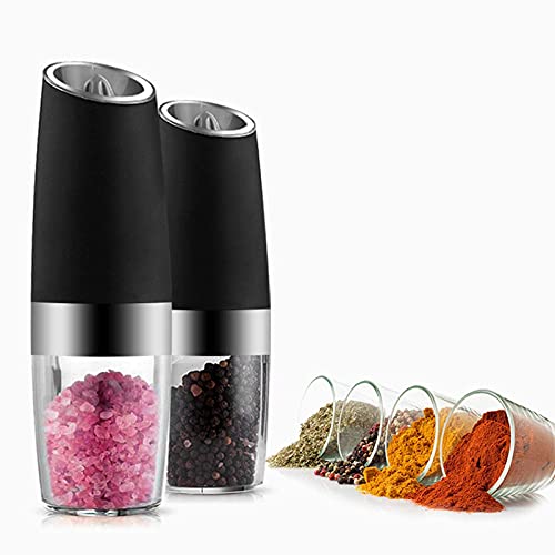 Moulin à poivre et sel électrique en céramique pour épices et herbes