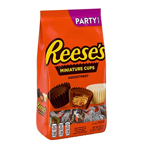 REESE'S Miniatures Assorted Cups Candy, Bulk Candy, 32.1 oz Bulk Party Bag