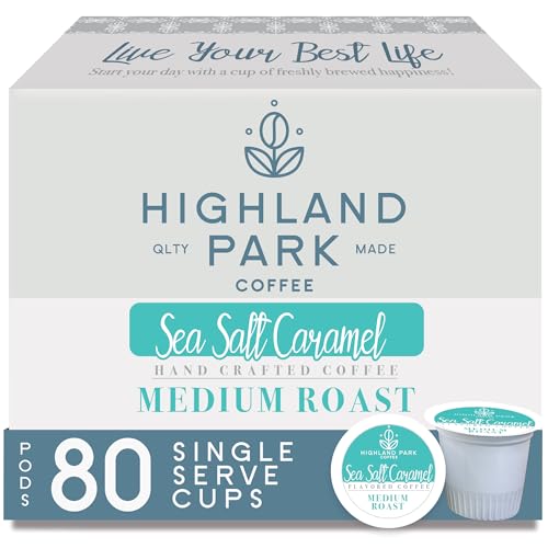 Highland Park Coffee Sea Salt Caramel K-Cup Pods 80 Count