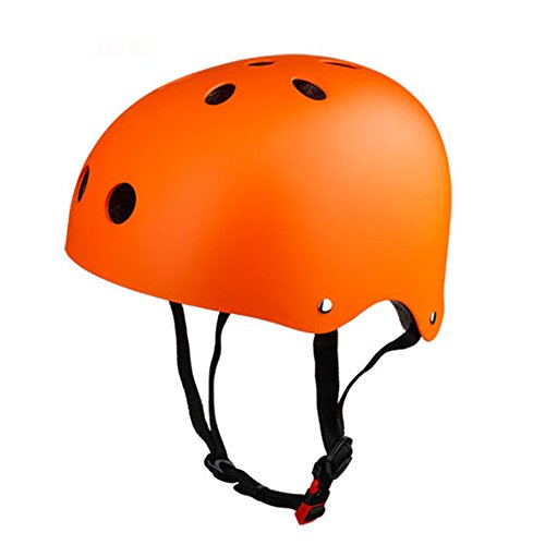 Besmall Adjustable Skateboard Skate Helmet With Protective Gear Knee Pads Elbow Pads Wrist Pads For Youth Outdoor Sports, Bmx, Skateboard, Scooter, Bike, Roller, Kid's Protective Gear Set Orange M #TOP1