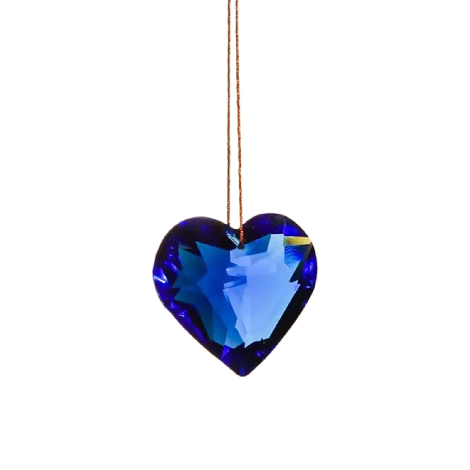40mm Chandelier Crystal Love-heart Shaped Prisms Rainbows Maker Crystal Glass Prism Suncatchers Gift Garden Decor Hanging Love-heart Prism Craft Rainbows Maker